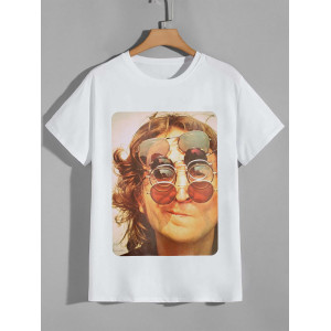  Tricou John Lennon și ochelari